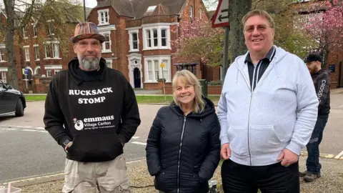 Amy Holmes/BBC Christian Coley and Julie and Ian