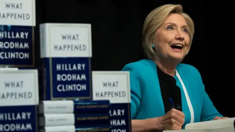 Getty Images Hillary Clinton endorsed Verrit - but that hasn't led to millions of followers