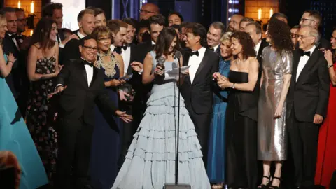 Reuters The cast and crew of Dear Evan Hansen