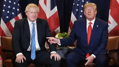 PA Media Boris Johnson and Donald Trump