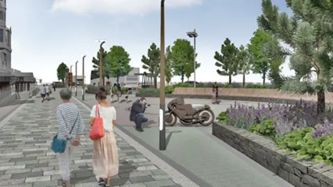 IoM government Artist impression of Douglas Promenade