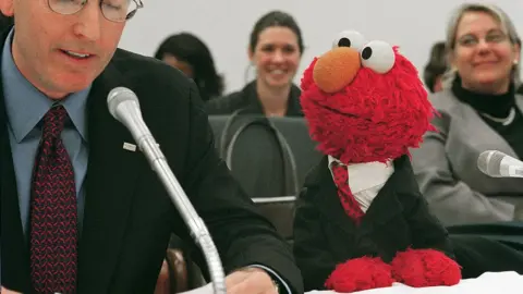 Getty Images Elmo testified to the US Congress about music education in 2002