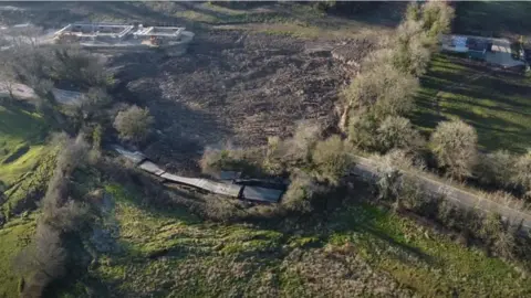 Wiltshire Council Lyneham Banks landslip