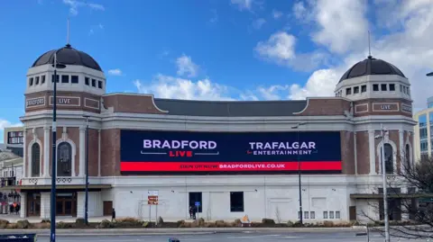 Bradford Live with Trafalgar Entertainment banner on screen