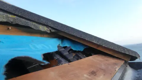 The Wildlife Trust of South and West Wales A photo of the damaged roof