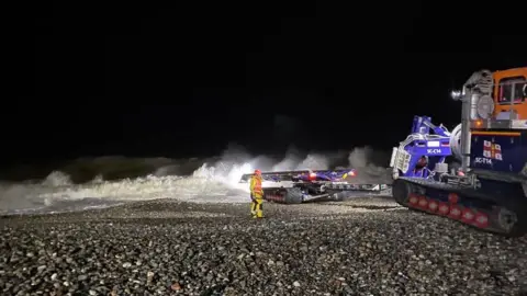 RNLI Llandudno The lifeboat crew working