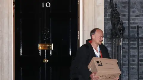 PA Media Dominic Cummings leaves No 10