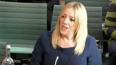 UK Parliament Close up of Susan Davy  Select committee in 2021 on "Water Quality in Rivers".