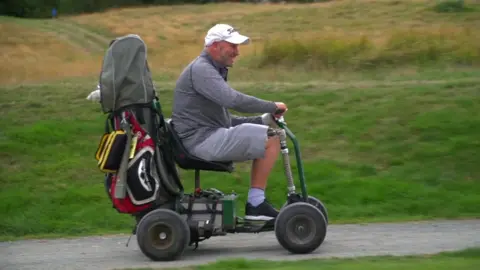 Paul Houghton on buggy