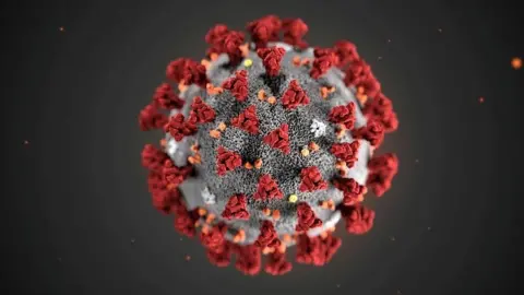 Graphic image of a virus