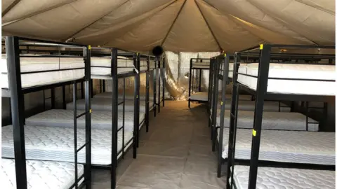 Administration for Children and Families at HHS Bunk beds in the Tornillo facility