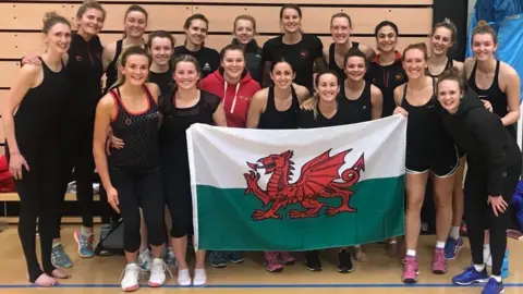 Suzy Drain Wales netball team