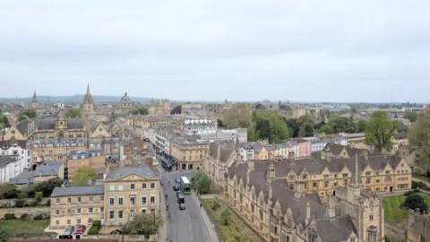 Lucie Johnson The city skyline of Oxford on an overcast day.