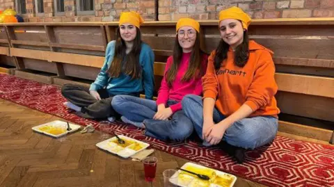 Sikh Society Sandra, Katie and Sofia