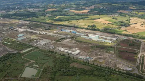 An aerial view of the Llanwern steelworks taken in 2017.