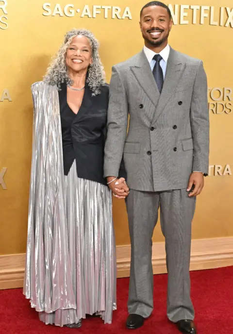 Getty Images Donna Jordan and Michael B. Jordan attend the 32nd Annual Actor Awards at Shrine Auditorium and Expo Hall on March 01, 2026 in Los Angeles, California.