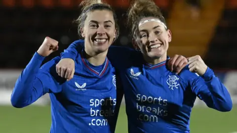 Rangers' Nicola Docherty and Rachel Rowe