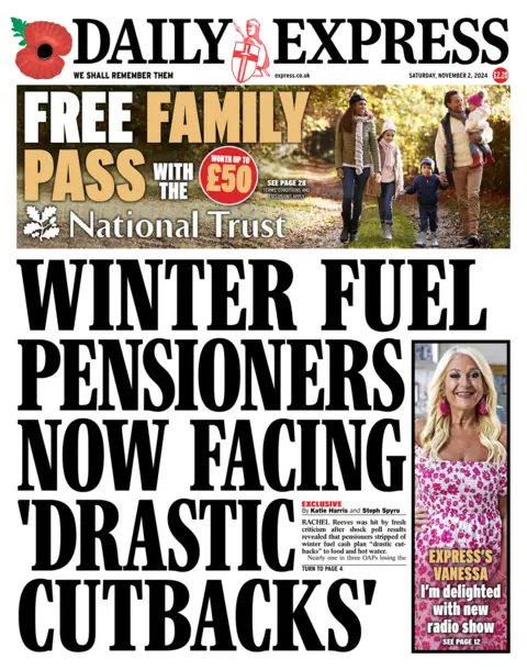 Daily Express: Winter fuel pensioners now facing 'drastic cutbacks'