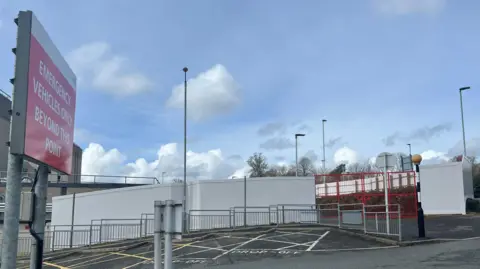 BBC Works next to Derriford Hospitals Emergency Department