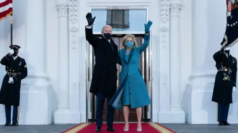 Getty Images Jill Biden wore astatine  her husband's inauguration