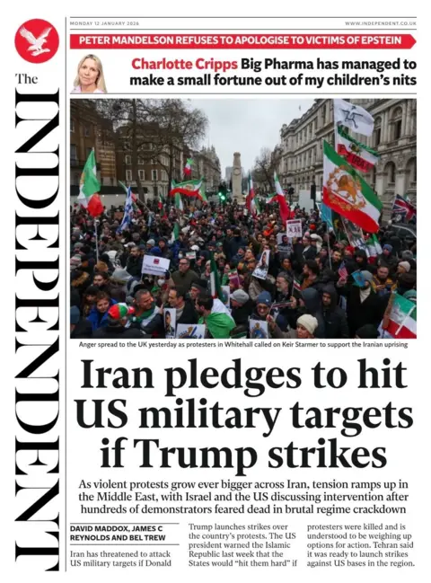  "Iran pledges to hit US military targets if Trump strikes."