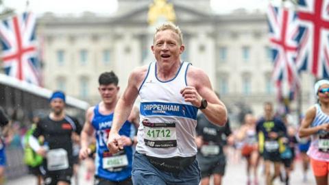 Frank Wainwright in the London Marathon