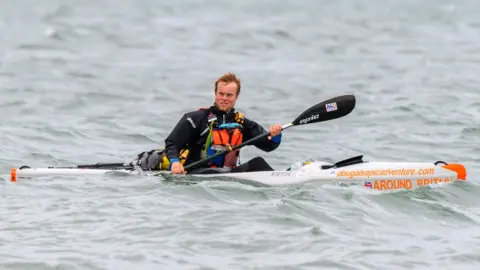 Ian McIntyre Dougal Glaisher kayaking