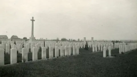 CWCG The Huts Cemetery, pictured after the war