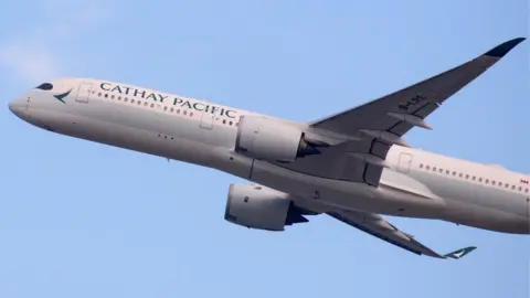 Getty Images A Cathay Pacific plane