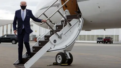 Getty Images Mr Biden travelled to Pittsburgh for a campaign speech on Monday