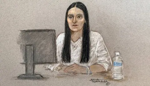 Court sketch of Stephanie Szczotko