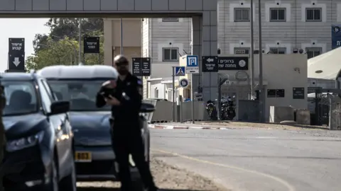 Getty Images A view of Sde Teiman prison in the Negev desert near the Gaza Strip