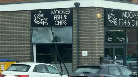 Johnny Pereira Vandalised and smashed up shop front