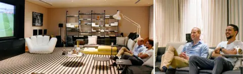 Reuters Prince William and Jordan's Crown Prince Hussein watch the World Cup football match between England and Panama