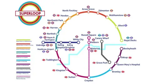 TfL The Superloop map