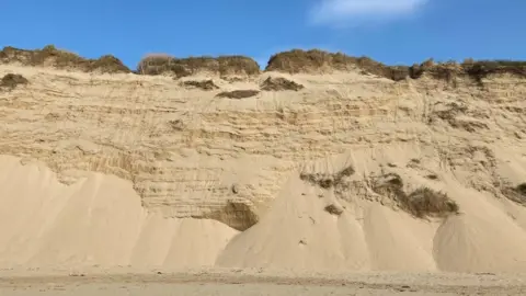 BBC Steep-faced sand dunes at Crantock