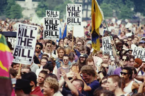 Getty Images Protest against the Criminal Justice Act