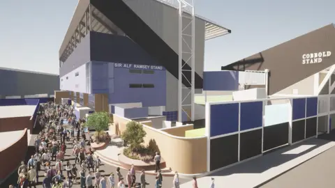 Ipswich Town Football Club Artist impression of the proposed memorial garden