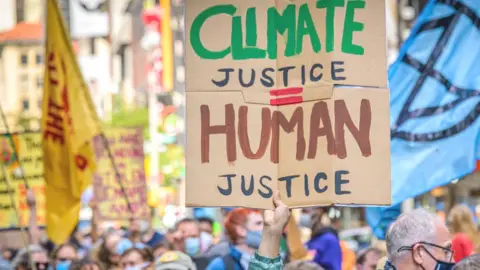 Getty Images Climate protest in New York