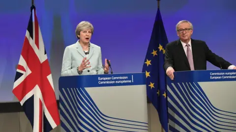 Getty Images Theresa May and Jean-Claude Juncker