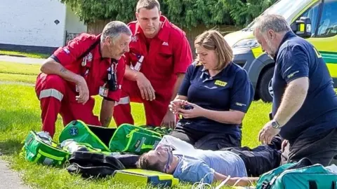 Lives First responders taking part in a training exercise