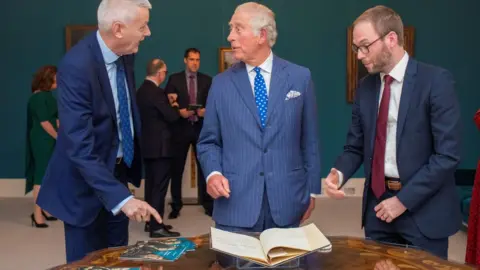 Embassy of Ireland, London Prince Charles viewed the original British copy of the 1921 Anglo-Irish Treaty