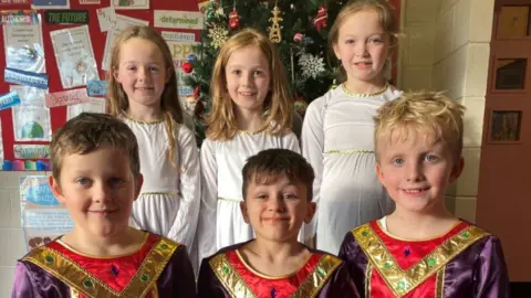 The cast of Riverdale Primary School's nativity