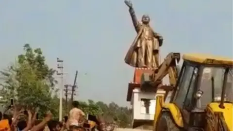 BBC Lenin statue video grab