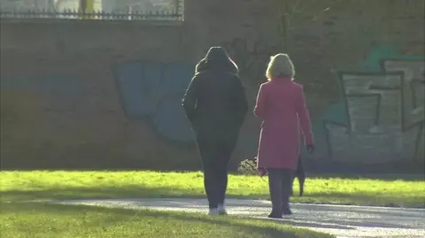 woman in park