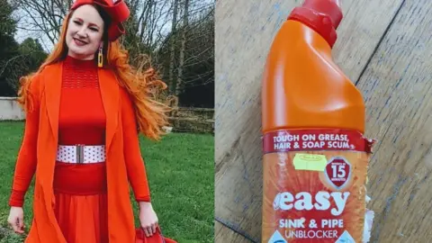 Taryn de Vere Taryn de Vere dressed as drain unblocker