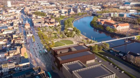 North Tees and Hartlepool NHS Trust A render of how the building will look