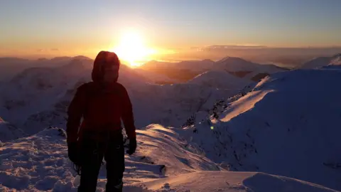 Adam Russell Helen Rennard on Bidean nam Bian in Glen Coe