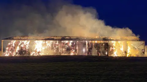 Suffolk Fire and Rescue Barn fire