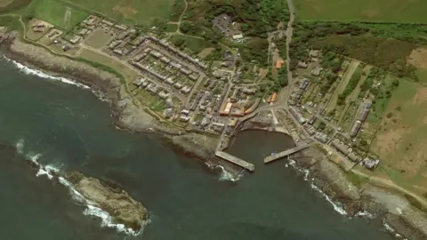 Google Google Earth view of Craster